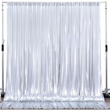 10x10ft Metallic Sequin Backdrop Curtain 2 Panels Glitter Photo Decor