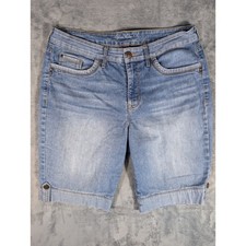 Gloria Vanderbilt Womens Jessa All-Around Slimming Denim Bermuda Shorts Size 8