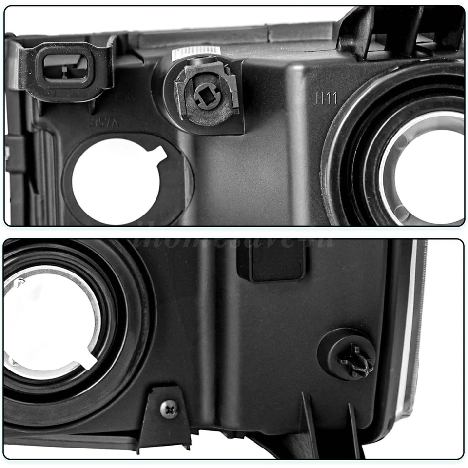 For 2007-2013 GMC Sierra 1500 2500HD 3500HD Denali Headlights LH+RH Chrome Amber Foto 4 de 4