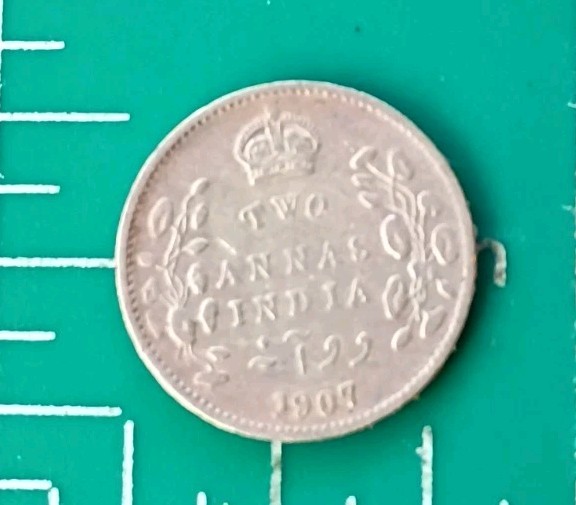 BRITISH INDIA    .2  ANNAS  1907            EDWARD VII