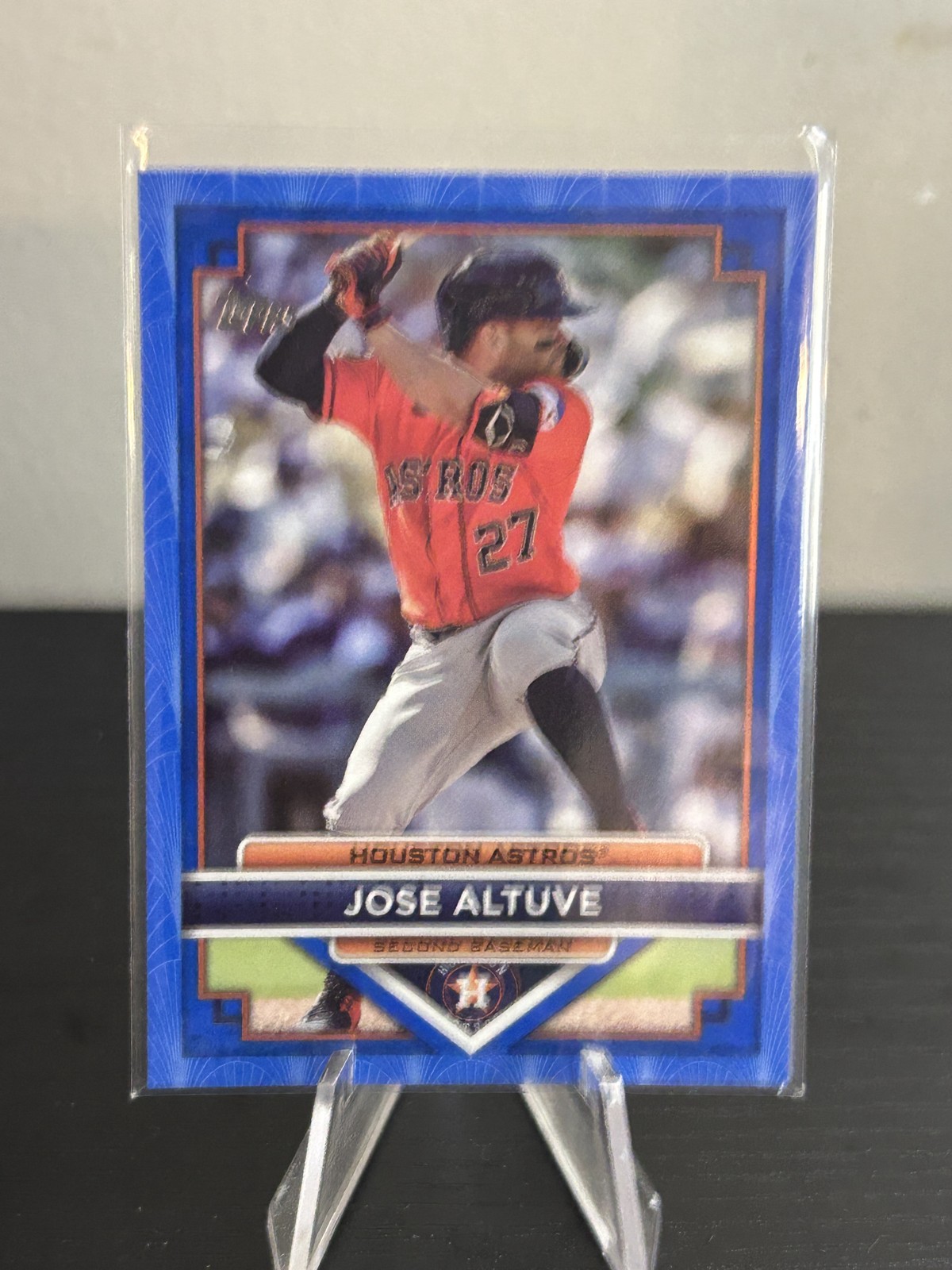 2023 Topps #82 Jose Altuve Flagship Collection Blue #/50 B1R3