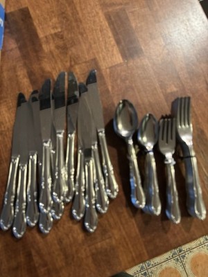 Vintage Oneida Custom Stainless Roseanne Flatware 60 Pc Service for 12 USA