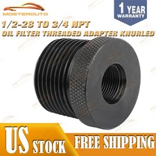 12-28 To 34 Npt Oil Filter Threaded Adapter Steel Knurled 12x28 To 34 Npt Us 12-28 To 34 Npt Oil Filter Threaded Adapter Steel Knurled 12x28 To 34 Npt Us