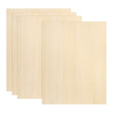 4Pcs Basswood Sheets 12 x 18 x 1/8 Inch for Painting, Aircraft Model