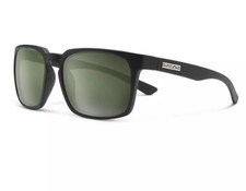 Suncloud Hundo Sunglasses Unisex Matte Black Polarized Gray Green Lenses New