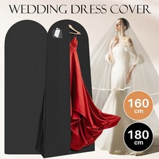 Extra Large Wedding Dress Bridal Gown Garment Breathable Cover Storage Bag Black