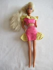 BARBIE PINK AND YELLOW SET + RING + EARRINGS - 107-4