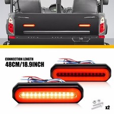For 2X Car Truck Trailer Universal 12-24V Tail Brake Light Red&amber Lamps Light