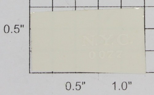 Lionel 201-77 "N.Y.C. Calcomanía adhesiva letras blancas 0077" | Condition: New
