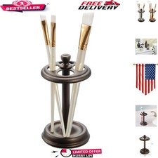 Elegant Bronze Toothbrush Holder - Durable 4-Slot Bathroom Organizer by iDesign
