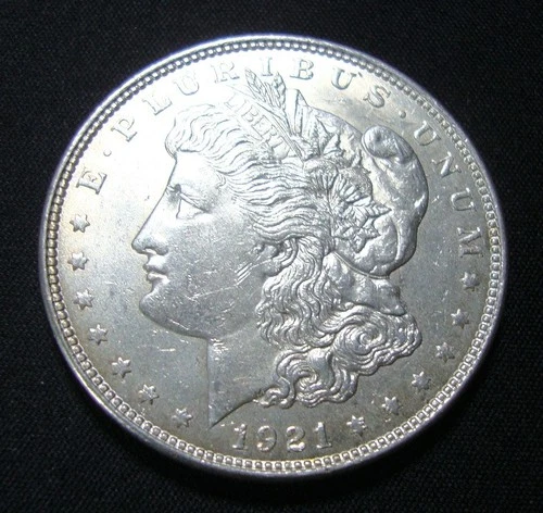 1921 P Morgan Silver Dollar Uncirculated with nice luster ab957