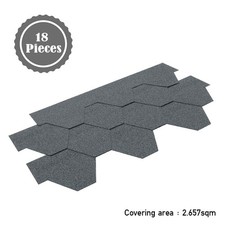 18x Roofing Felt Shingles Tiles Roof Asphalt Shed Houses Fishscale Hexagonal