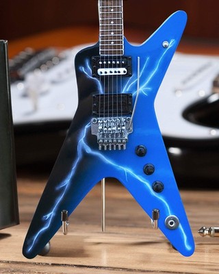 Dean Dimebag Darrell from Hell Lightning Bolt Mini Guitar Model, 10-Inch, Woo...