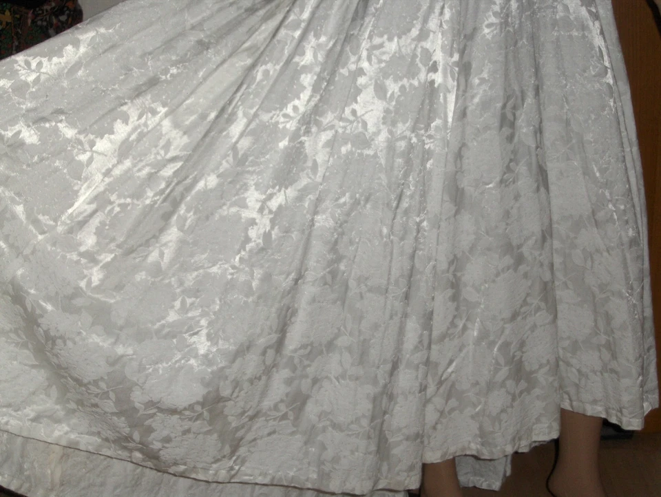 Vintage herrlich altes Brautkleid Hochzeitskleid Wedding Hochzeit Damast? 34-36 - Bild 3 von 4