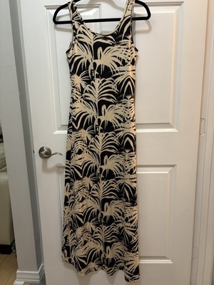 threads for thought Organic Cotton Sleeveless Black And Tan Long EUC Dress