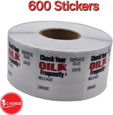 C-Horse 600 Pcs Oil Change Stickers for Windshield   Auto Service Reminder Label