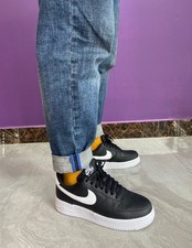 NIKE AIR FORCE 1 07 BLACK-WHITE "PEBBLED LEATHER" CT2302-002 Men Sizes