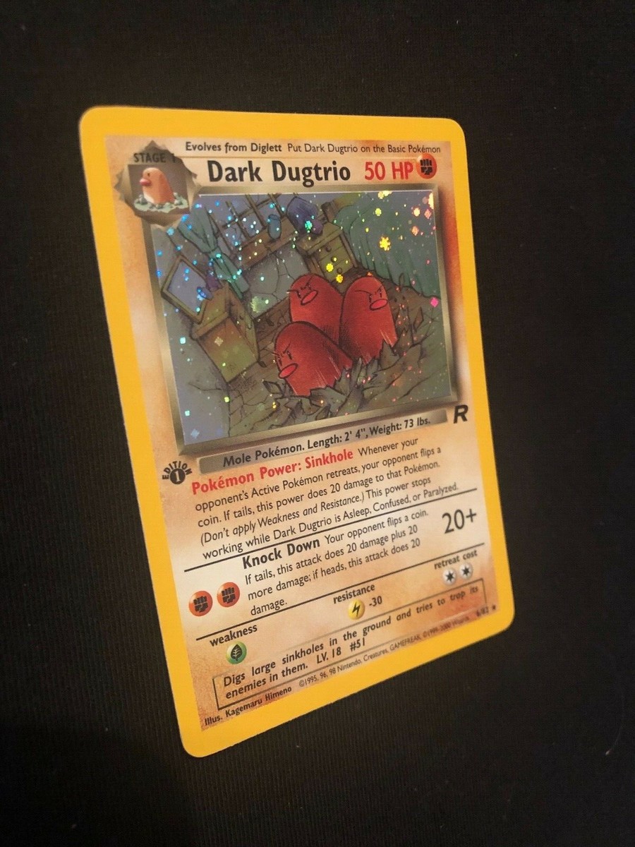 DARK DUGTRIO 6/82 1ST EDITION TEAM ROCKET SET HOLO RARE POKEMON
