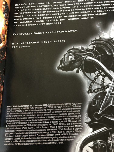 Ghost Rider Danny Ketch #1 (Dec 2008, Marvel) VF- 7.5 - Picture 4 of 4