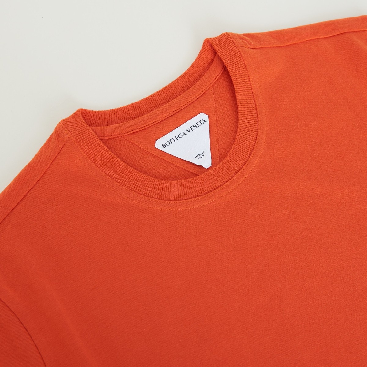 BOTTEGA VENETA Tシャツ・カットソー オレンジ 4103924O0033 BOTTEGA VENETA 500$ Crewneck T-shirt - Sunburst Orange