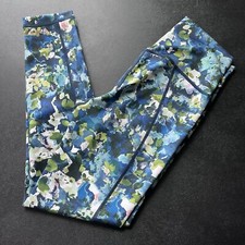 Sweaty Betty Super Sculpt 7/8 Print Leggings Women's Size XS Pockets Blue Floral