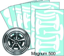 Mustang Magnum 500 15 Wheel Paint Mask Stencil Kit For 5 Wheels Mustang Magnum 500 15 Wheel Paint Mask Stencil Kit For 5 Wheels