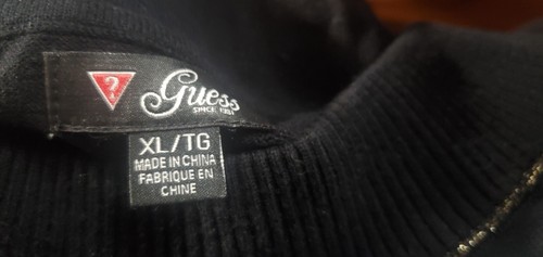 GORGEOUS BLACK GUESS LONG SLEEVE PULLOVER SWEATER SIZE XL/16 - Picture 8 of 11