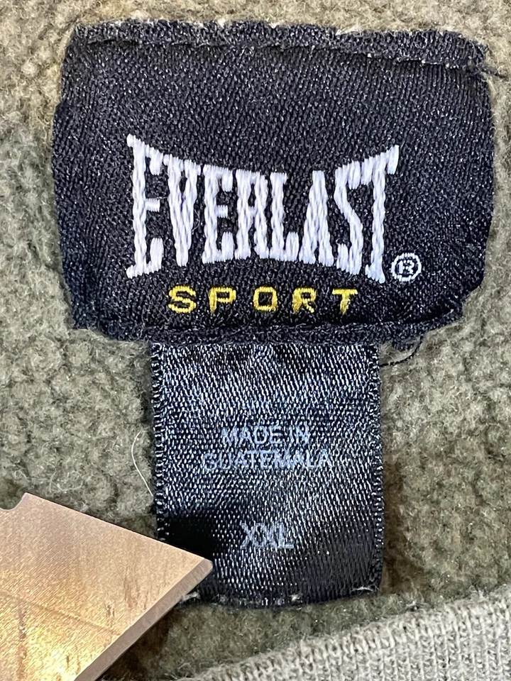 Sudadera Pullover Deportiva Everlast Para Hombre 2XL Verde Militar Golpear el Gimnasio Desteñida Foto 4 de 4