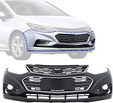Complete Front Bumper Cover Upper Lower Grille Grill For 2016-2018 Chevy Cruze Complete Front Bumper Cover Upper Lower Grille Grill For 2016-2018 Chevy Cruze