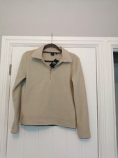 Jeans West Off White Half Zip Fleece Jumper size 7