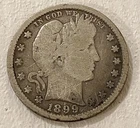 SILVER 1899 BARBER QUARTER