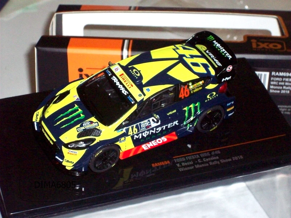 IXO RAM694 1/43 FORD FIESTA RS #46 VALENTINO ROSSI vincitore MONZA RALLY 2018 - Immagine 3 di 4