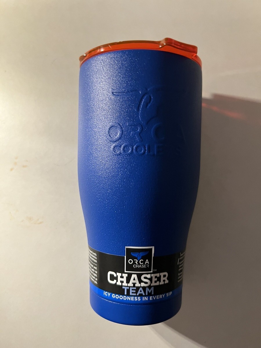New Orca Chaser Team Blue Stainless Steel 27oz. With Orange Lid