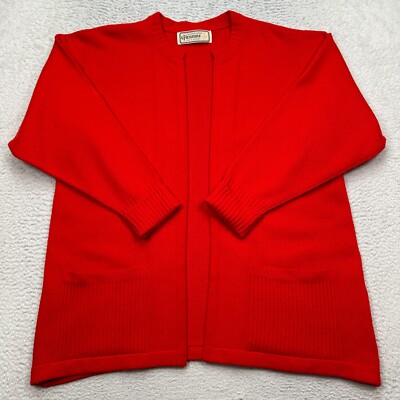 Cardigan Sweater Scotland GLENMAC Estimated size Medium Lambswool Red