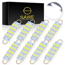 8 x White 43mm 211-2 212-2 214-2 12SMD 1210 Rigid Loop LED Bulb Door Trunk +TOOL