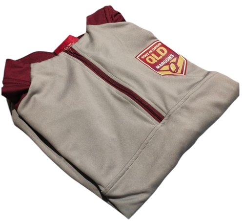 NRL Queensland State of Origin Grey and Maroon Long Sleeve Shirt Size 2XL - Picture 4 of 8