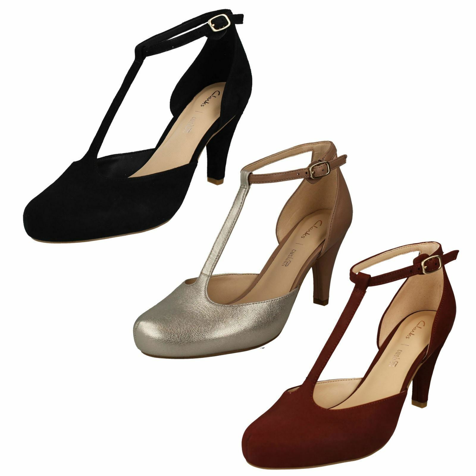 clarks t bar ladies shoes