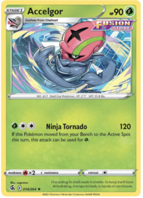 Pokemon - Accelgor 014/264  - Rare - Fusion Strike - NM/M - New