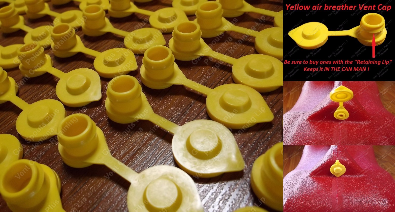 75x NEW YELLOW VENTS Gas Can Air Vent Cap Plug Diesel Water Jerry Jug