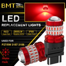 3157 3156 Red Led Strobe Flash Brake Light Bulbs For Jeep Wrangler 2014-2020