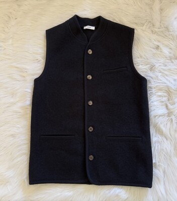 Rier Walker Felted Vest Gilet Wool Black Medium | eBay