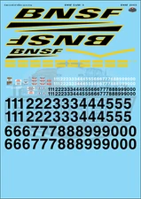 BNSF Burlington Northern Santa Fe Dash 9 G Scale Decal Set Aristocraft