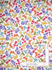 Cosmic Candy Geometric Fabric 2 Pcs - Each 18" Length Cotton Loralie Designs
