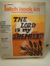 Malina Latch Hook Kit The Lord Is My Shepherd Wall Hanging Damaged Box