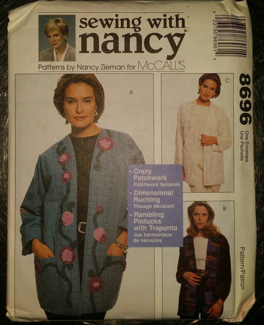 8696 UNCUT Vintage McCalls SEWING Pattern Nancy Zieman Lined Jackets