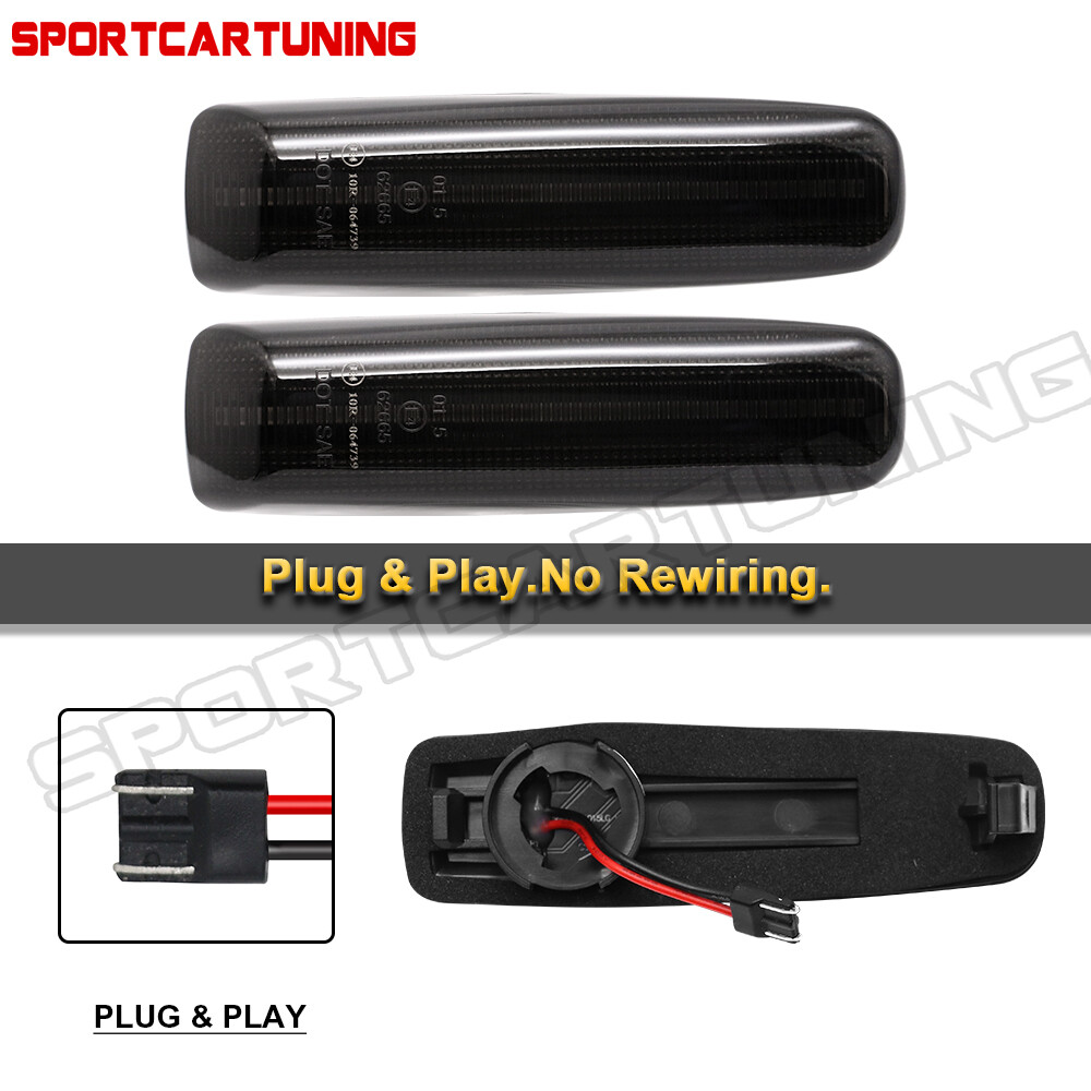 サイドリーダー For 1989-1996 Nissan 300ZX Z32 Fairlady Smoke LED Side Marker Turn