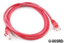 Intellinet 5ft CAT5E UTP Ethernet RJ45 Patch Cable Red