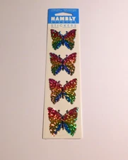 Hambly Lot of 1 Package ~Prismatic Rainbow Butterfly~ Multicolor Stickers