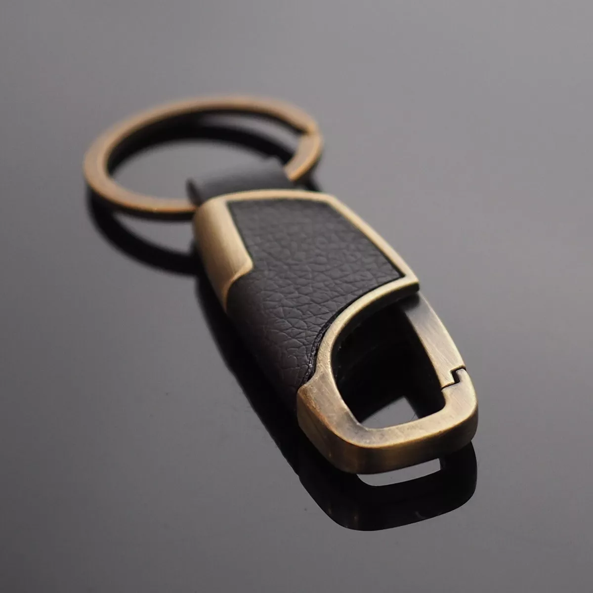 Leather Car Key Chain Clip - Carabiner Keychain with Quick-Release Key  Rings for Men Women | Easy to Organizer Multiple Keysets