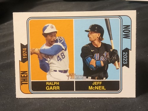 2023 Topps Heritage #TAN-15 Ralph Garr / Jeff McNeil ⭐Complete Your Set⭐